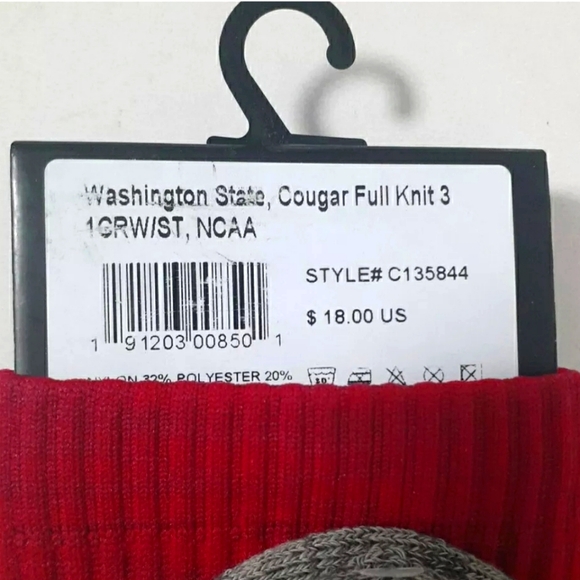 NWT Unisex Washington State University Cougars Strideline Crew Socks - Picture 4 of 5